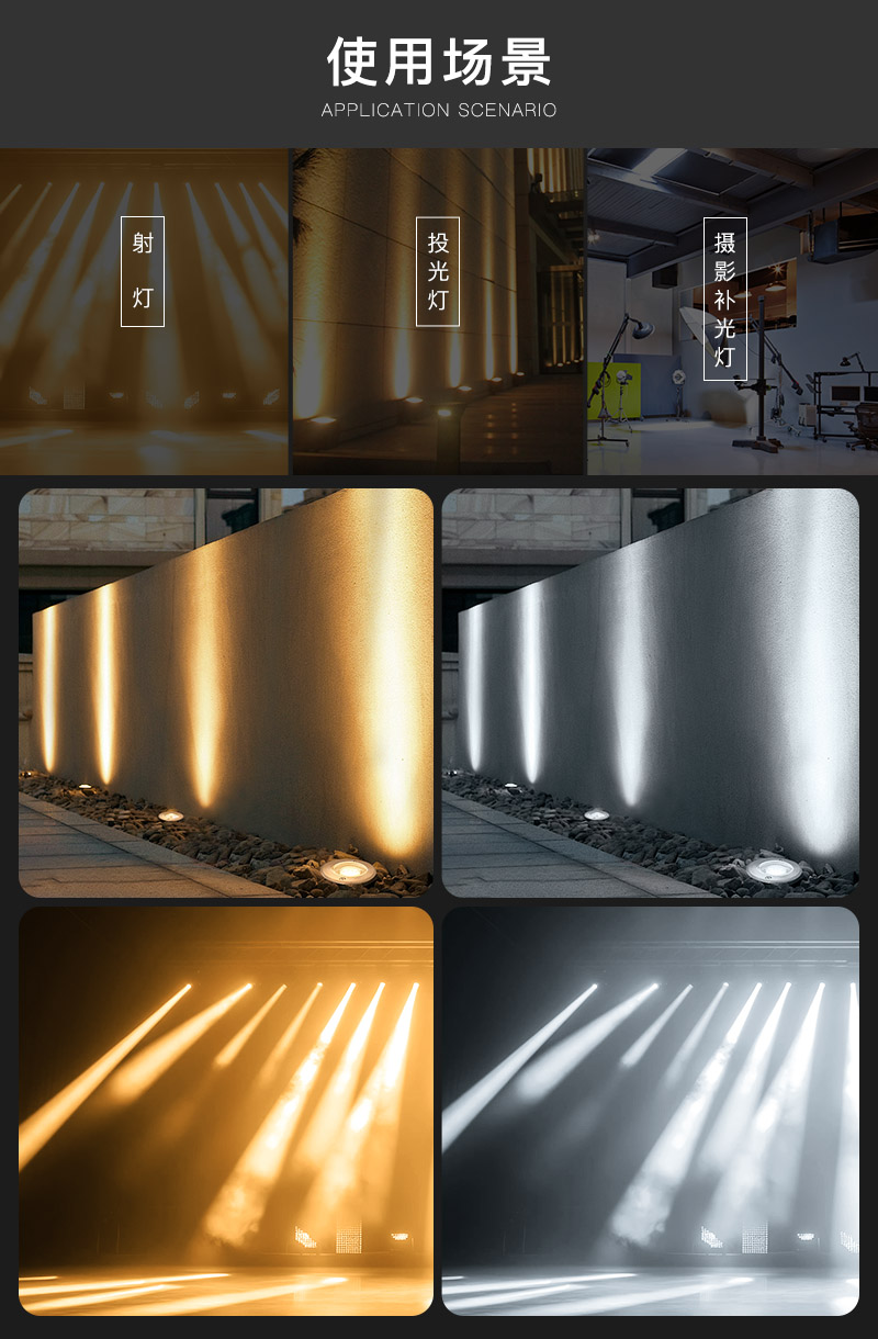 3838基板  COB双色温光源  大功率100W+100W(图9)