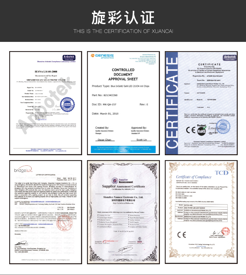 5353基板  COB双色温光源  大功率250W+250W(图8)